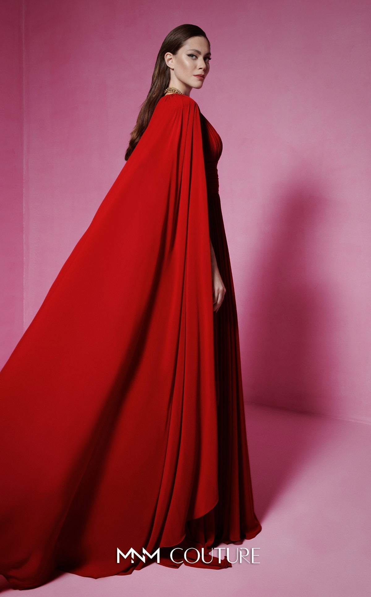 Fouad Sarkis F02845 Sleeveless V-Neck Gown