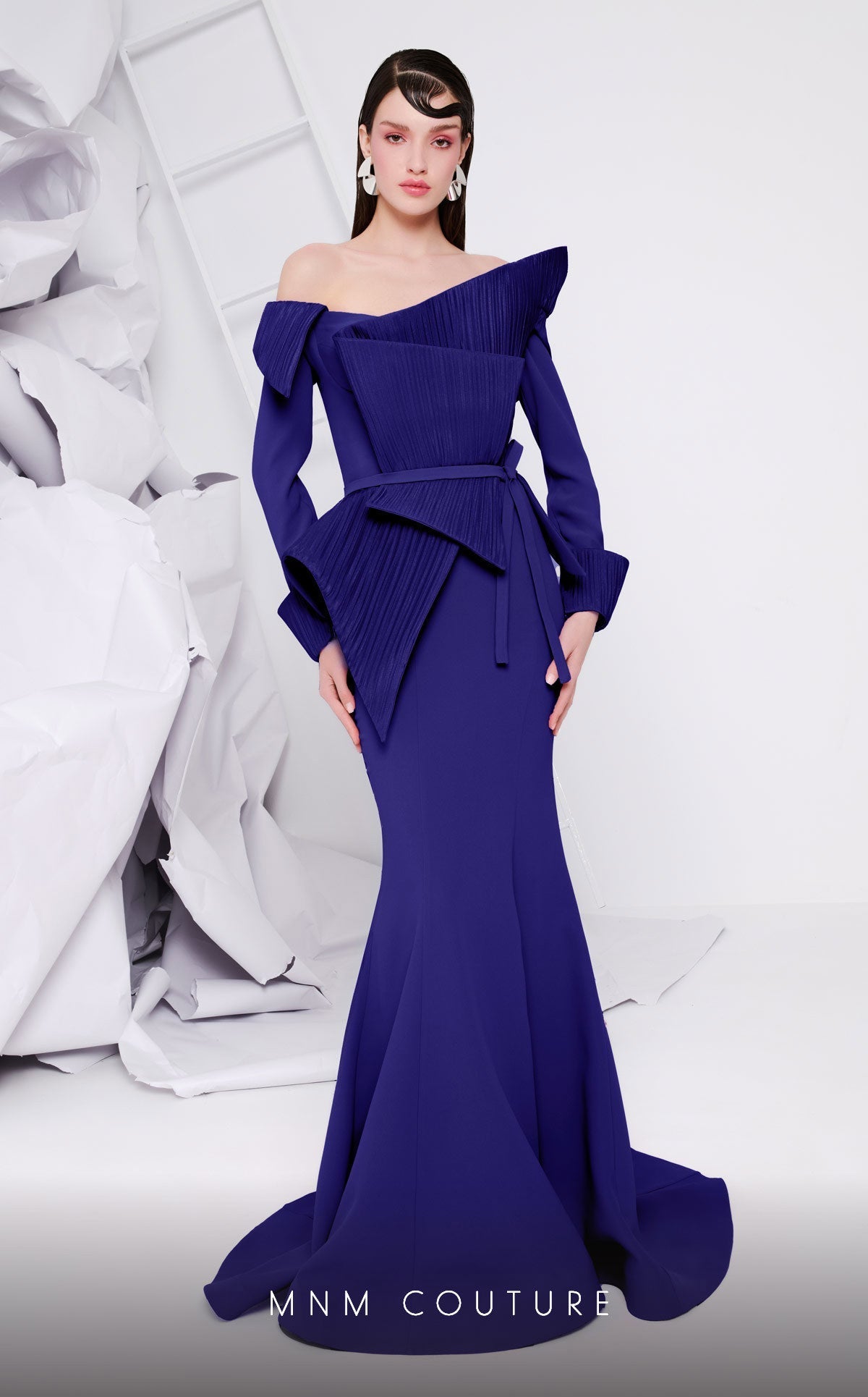 Fouad Sarkis Lilac Off-Shoulder Mermaid Dress