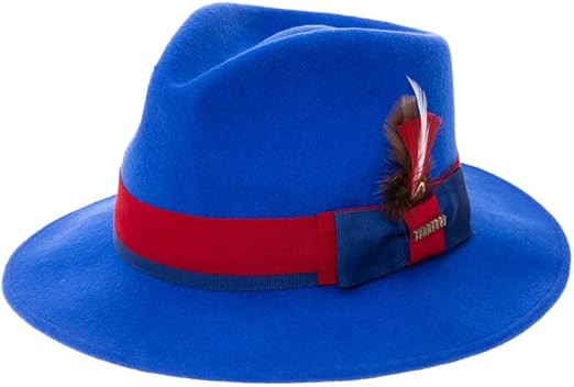Grayson Fedora Wool Traveler Hat - Two Tone Blue