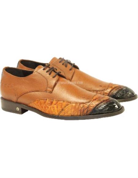 Faded Cognac Caiman Derby by Vestigium