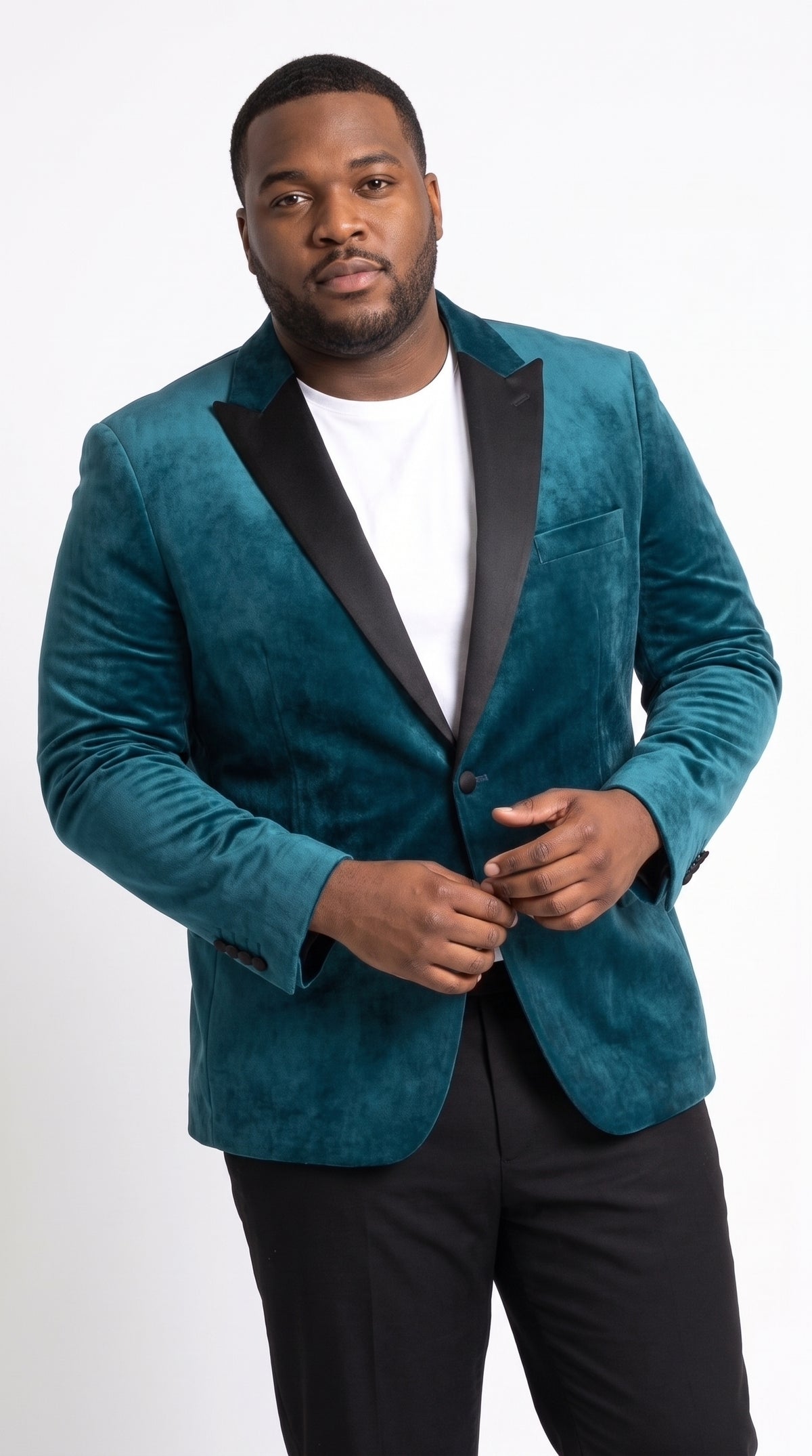Men’s Teal Tuxedo Jacket with Black Shawl Lapel, Formal Prom Wedding Dinner Blazer