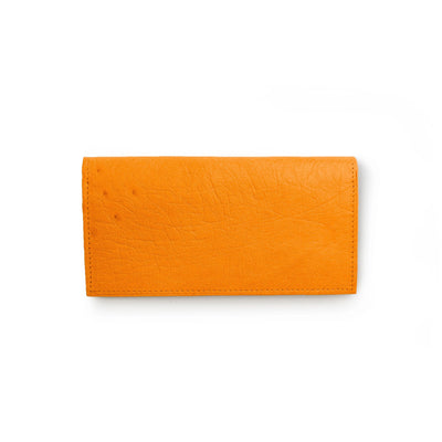 Smooth Ostrich Checkbook Cover - Buttercup Finish