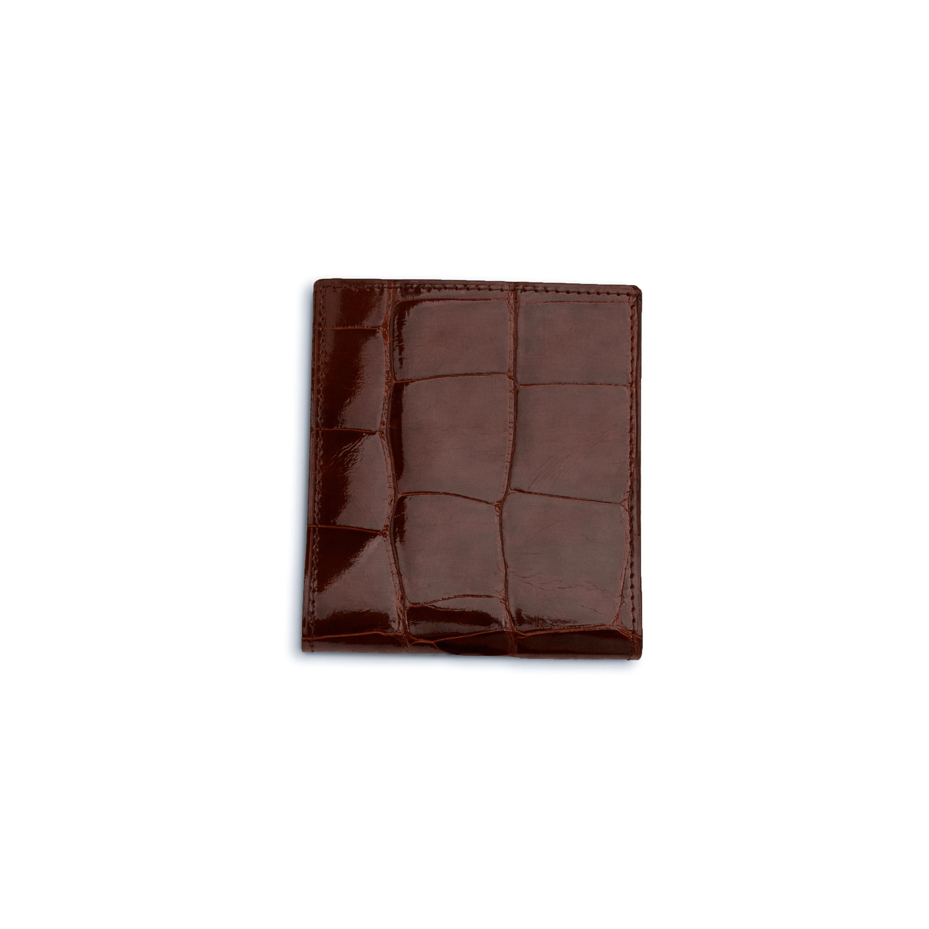 Alligator Hipster Wallet for Men - Brown