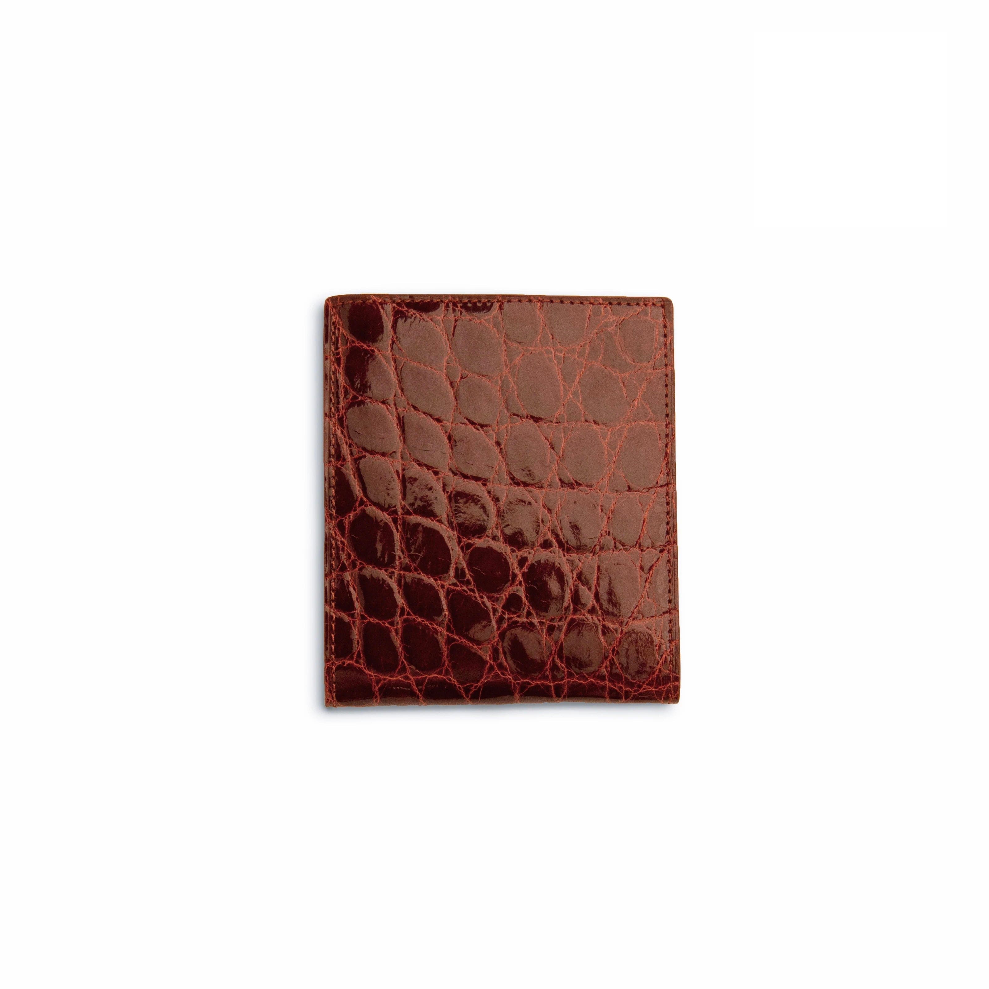 Alligator Hipster Wallet in Cognac