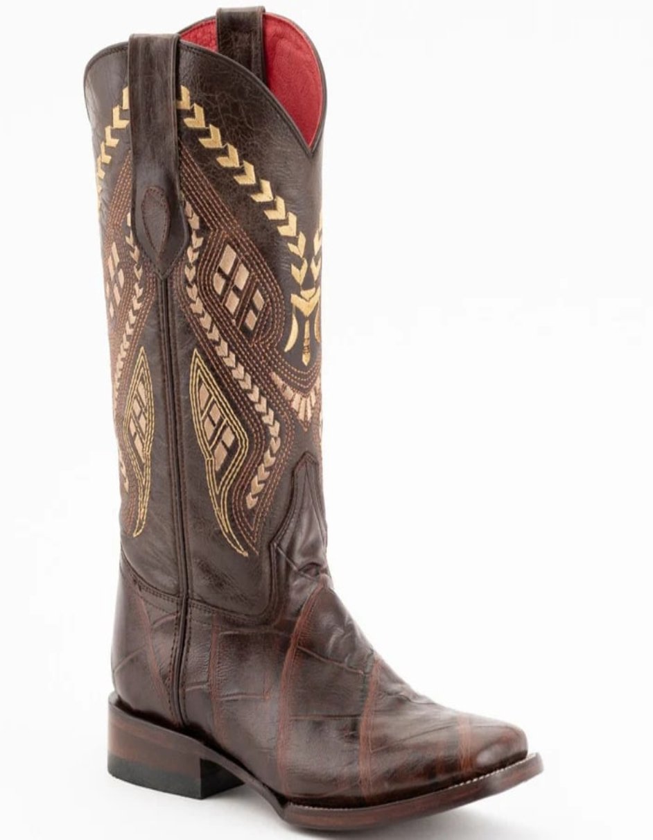 Ferrini Jesse Alligator Print Square Toe Boots