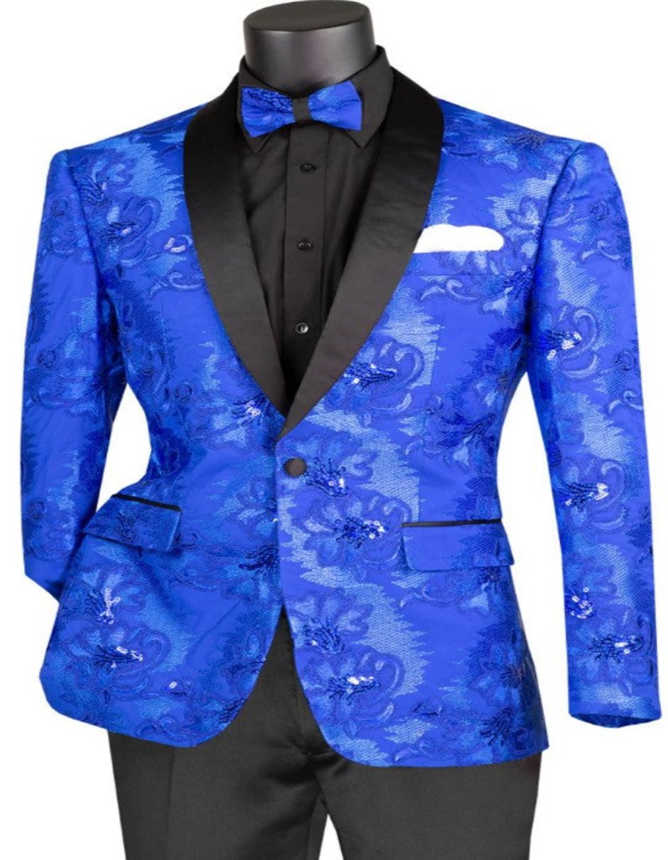 Royal Blue Slim Prom Suit for Men