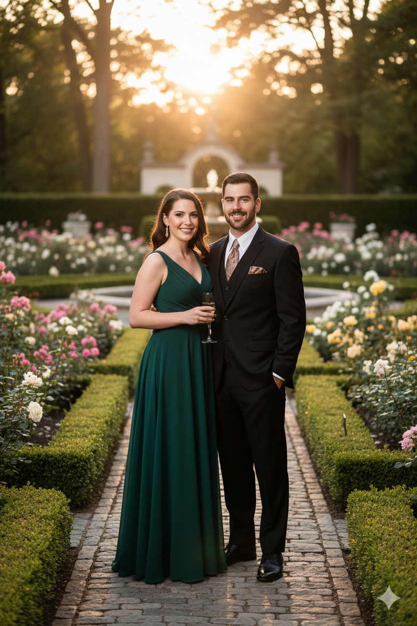 Men's 2 Button Black Regular Basic Cut Flat Front Pants Three Piece Suit