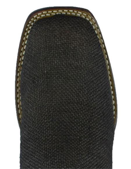 Men's Bota Rodeo Forrada Yute Mexican Cowboy Boot For Men Color Cafe