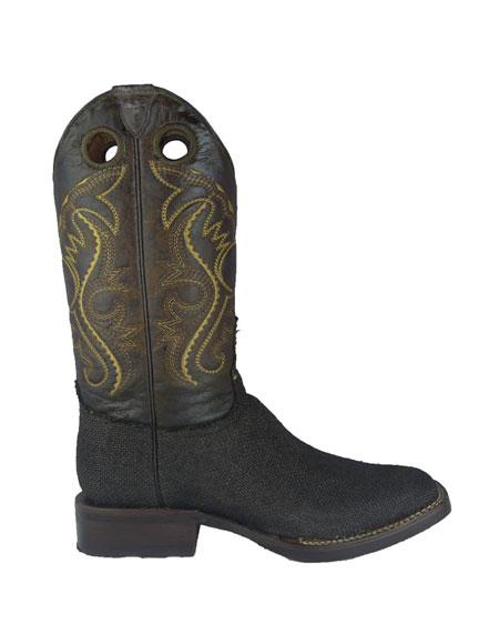 Men's Bota Rodeo Forrada Yute Mexican Cowboy Boot For Men Color Cafe