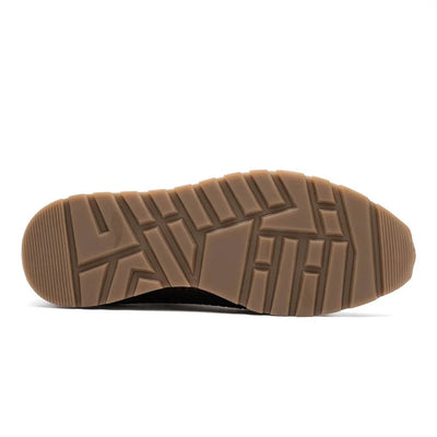 Roma Brown Woven Leather & Crocodile Sneakers