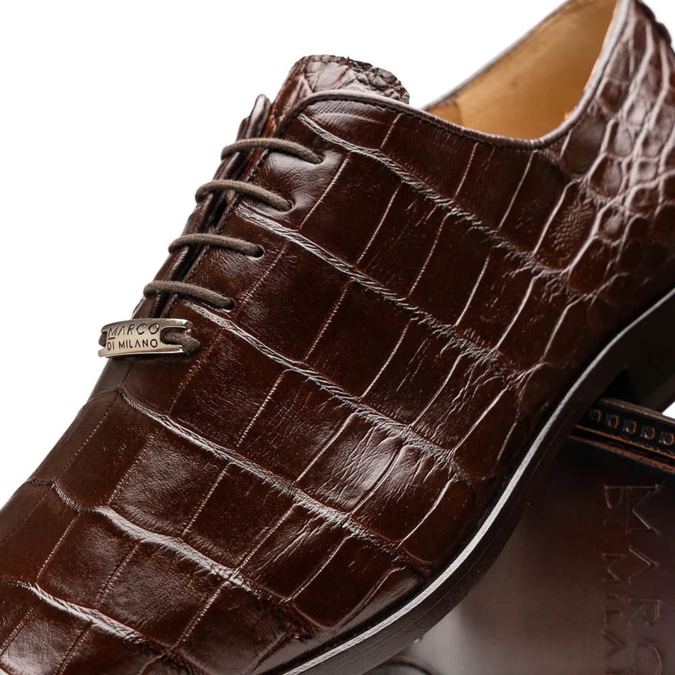Marco Di Milano Bono Alligator Whole-cut Oxfords