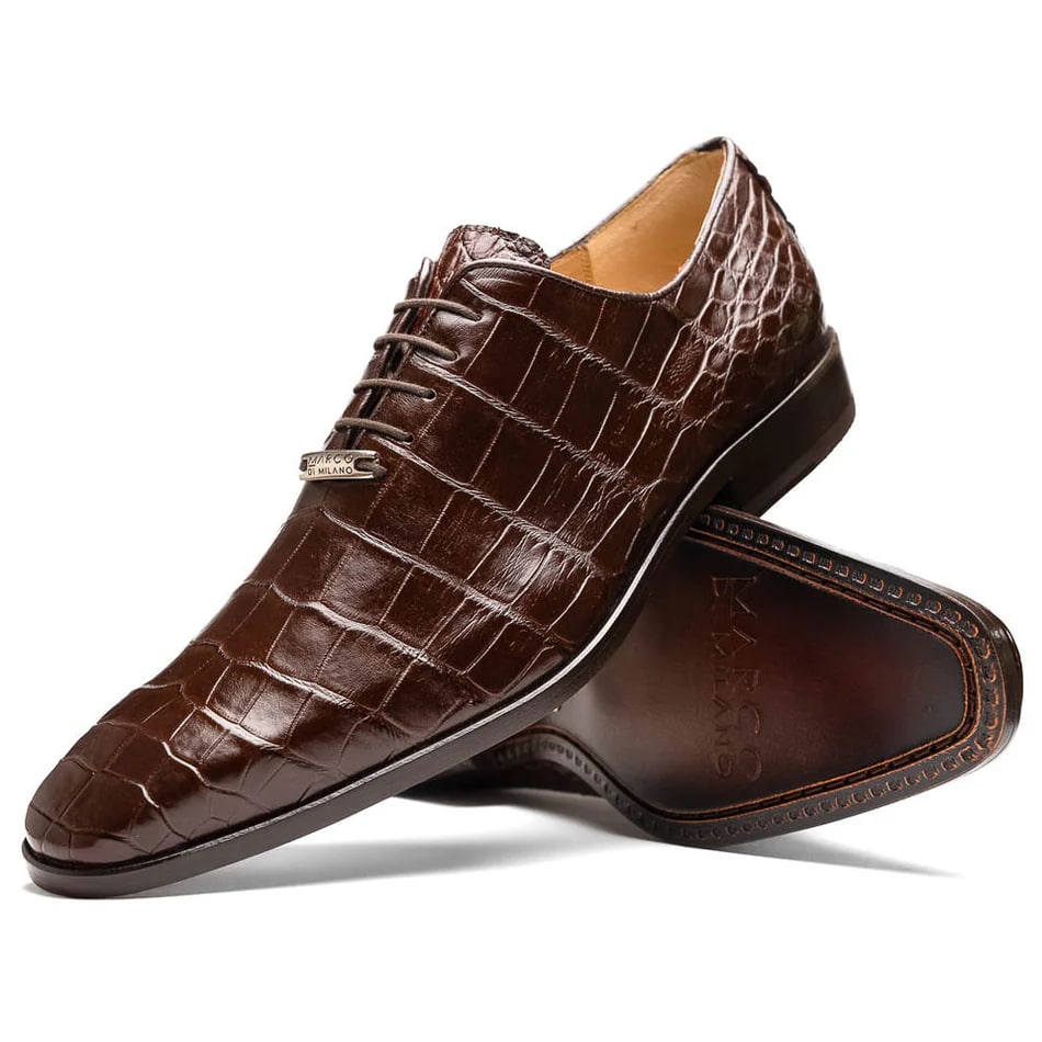 Marco Di Milano Bono Alligator Whole-cut Oxfords