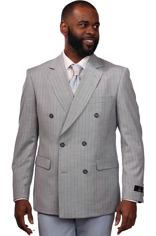 Vitali Grey Modern Fit Vested Suit G2783