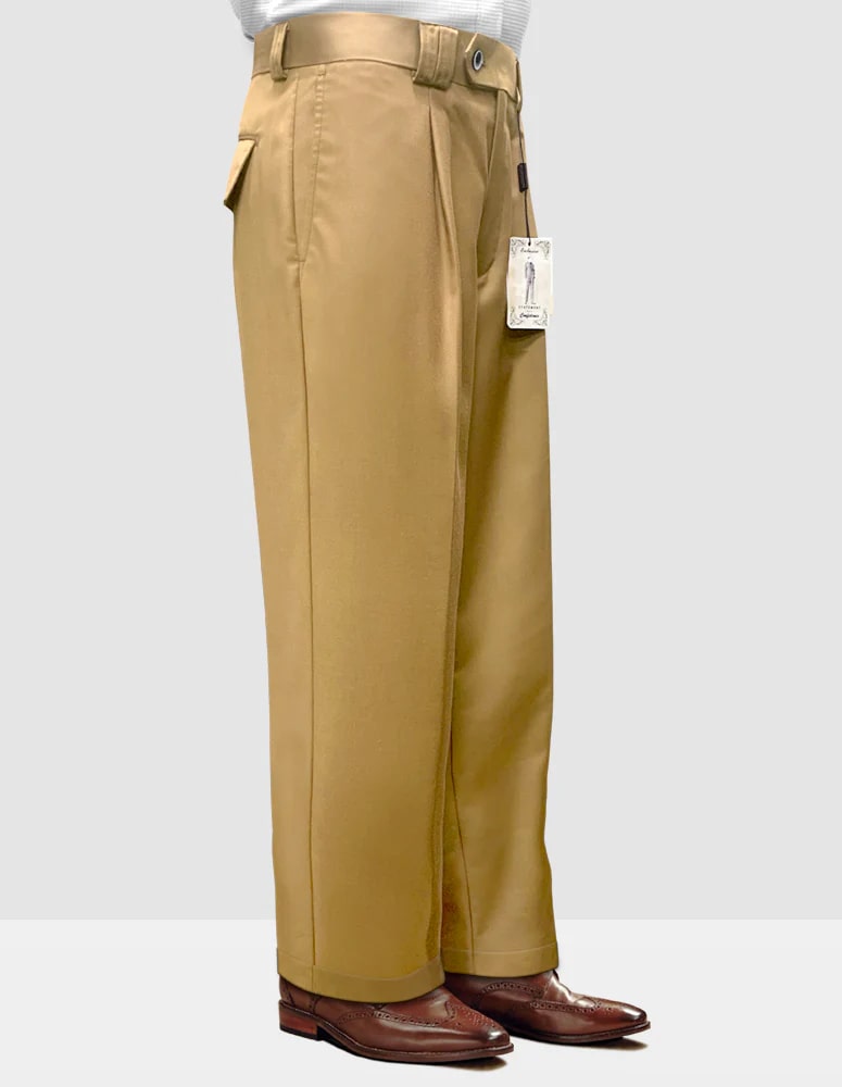Solid Camel Wide Leg Pants by Statement Clothing