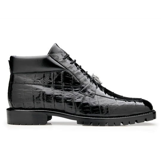 Belvedere Gallardo Caiman Dress Hiker Boot Black