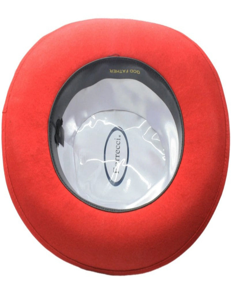 1920s Red Fedora Wool Gangster Hat