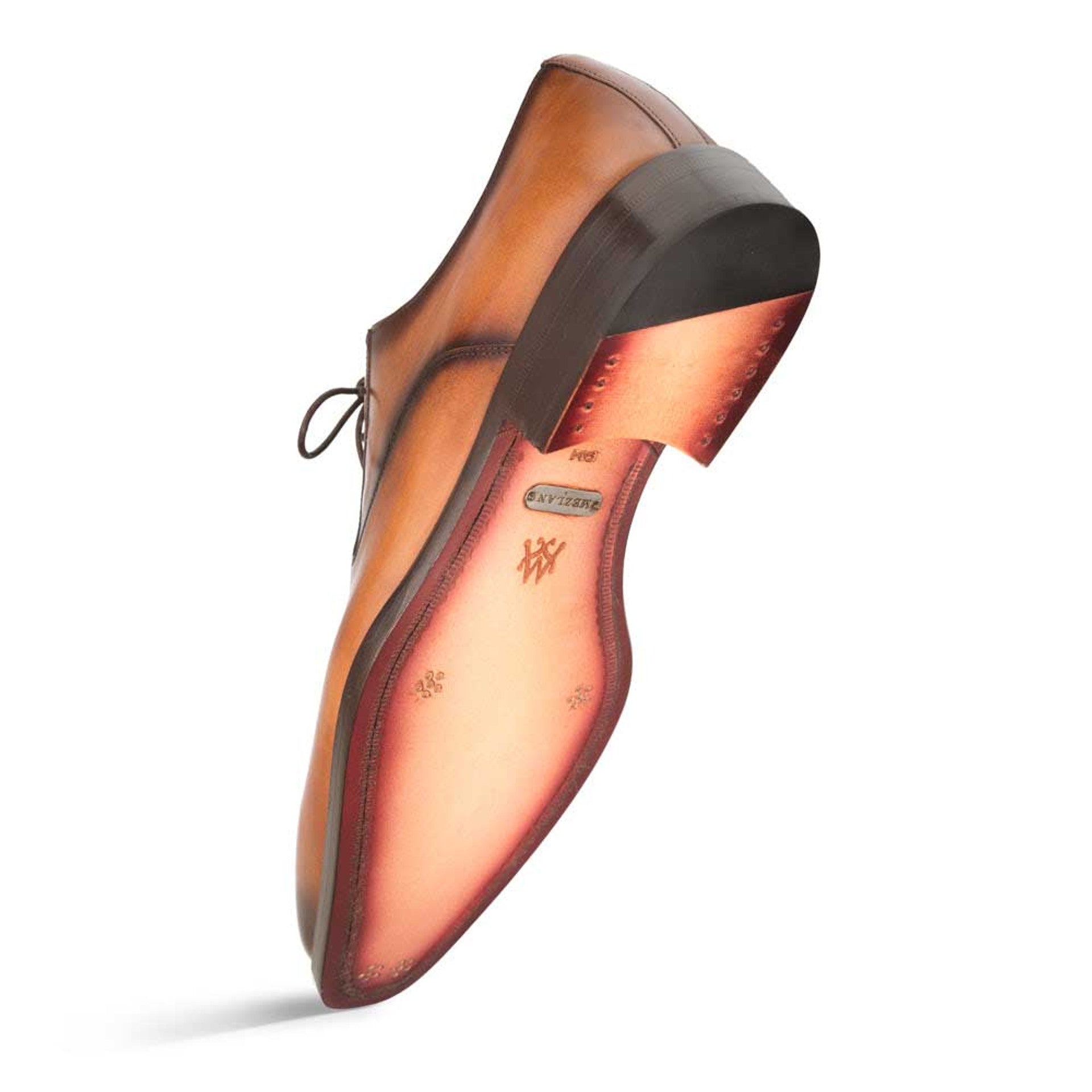 Mezlan Gavino Cognac Leather Oxford Shoes
