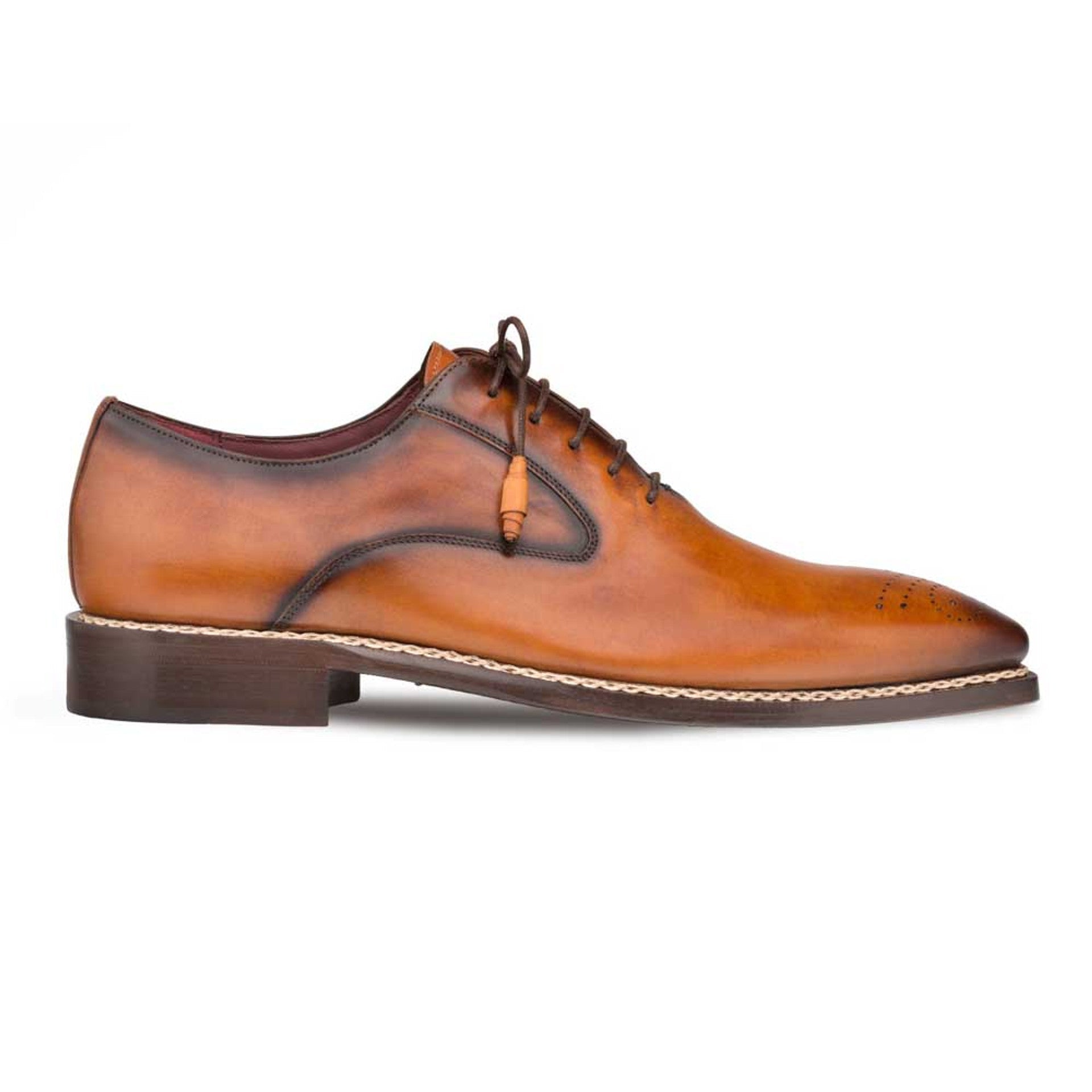 Mezlan Gavino Cognac Leather Oxford Shoes