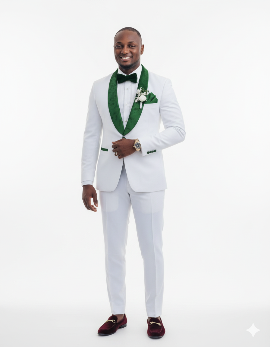 Emerald Green Tuxedo - Hunter Green Tuxedo + Vested Suit