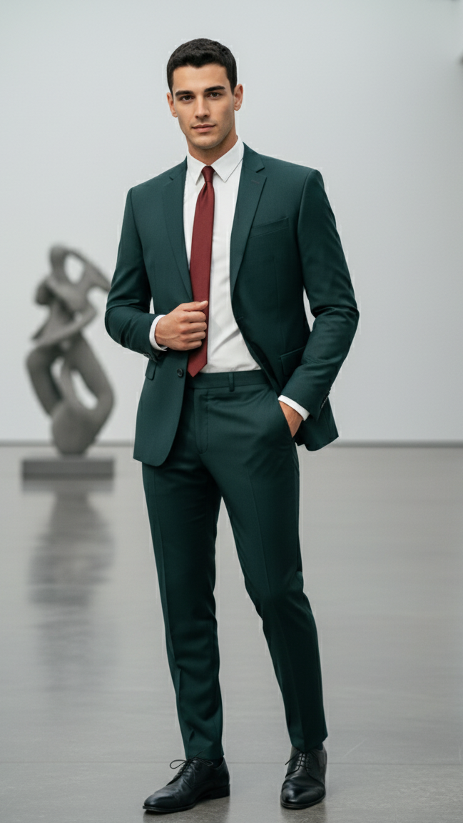 Men's Hitman Agent 47 Black 2 Button Suit +Free Shirt And tie