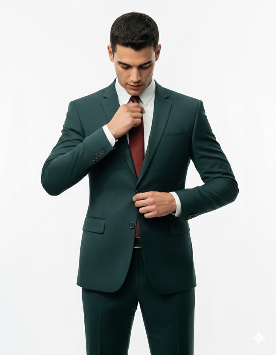 Men's Hitman Agent 47 Black 2 Button Suit +Free Shirt And tie