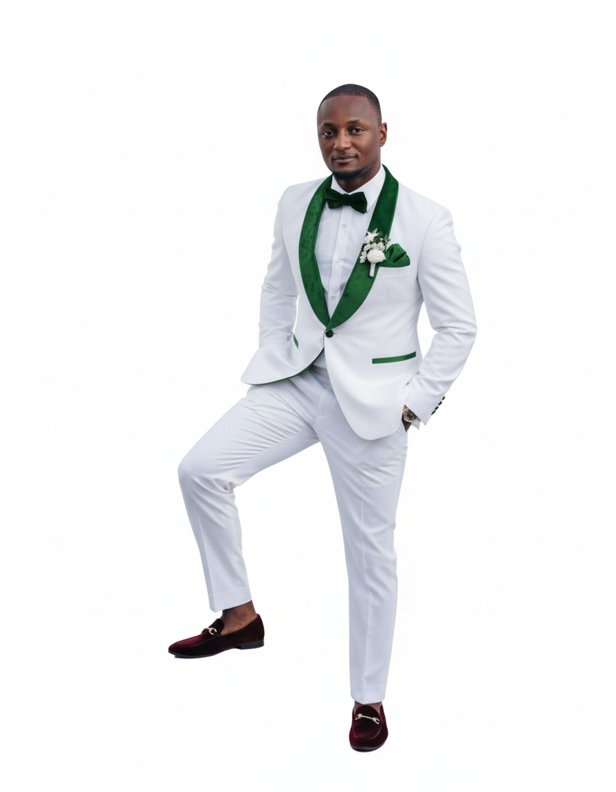 Emerald Green Tuxedo - Hunter Green Tuxedo + Vested Suit