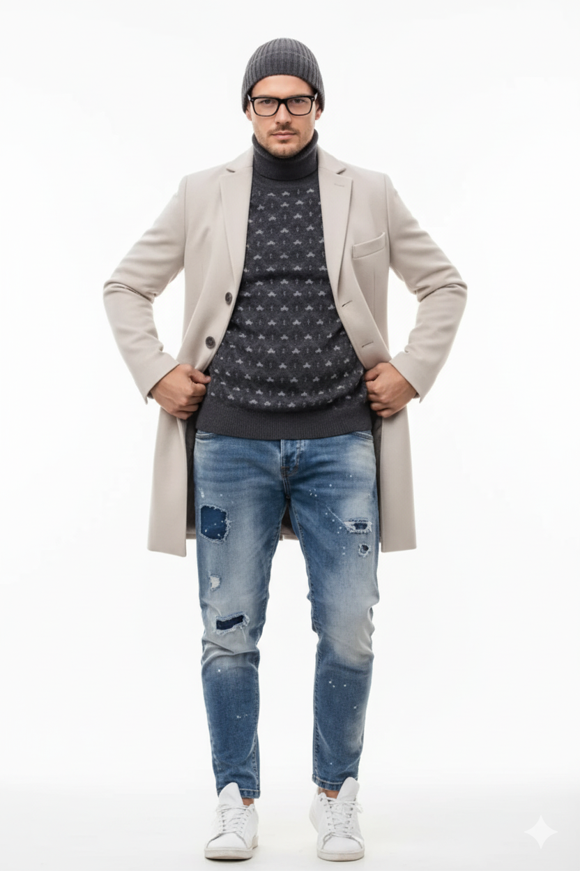 Light Tan Wool Carcoat - Beige Sand Overcoat