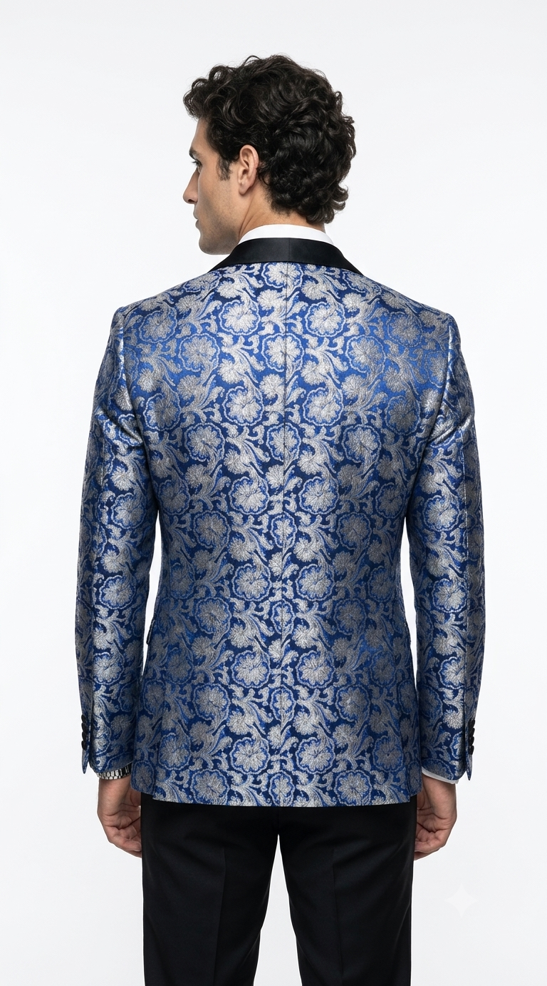 Single Breasted Peak Label Royal Blue ~ Indigo ~ Bright Blue Tuxedo Suit