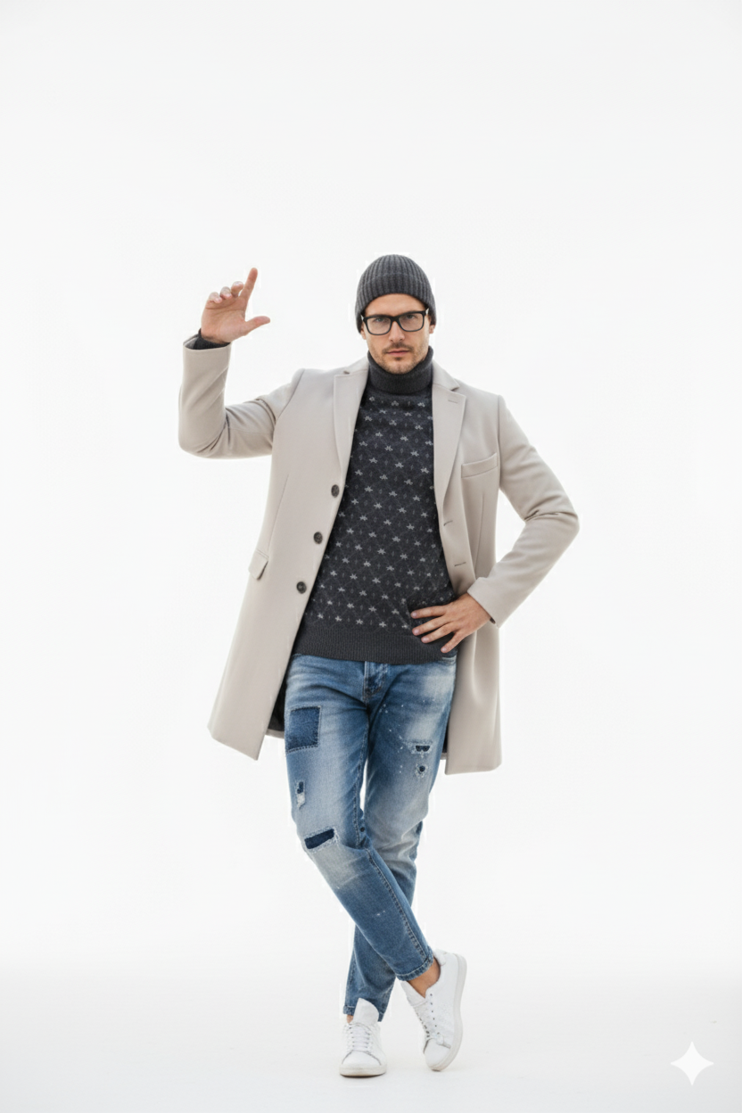 Light Tan Wool Carcoat - Beige Sand Overcoat