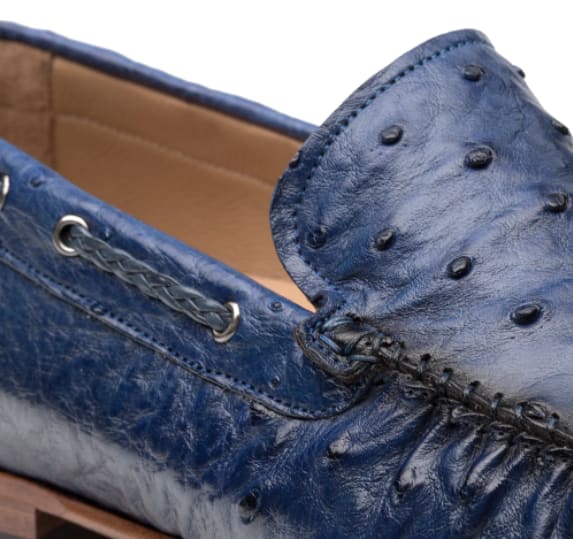 Genuine Ostrich Moccasin Slip On by Mezlan