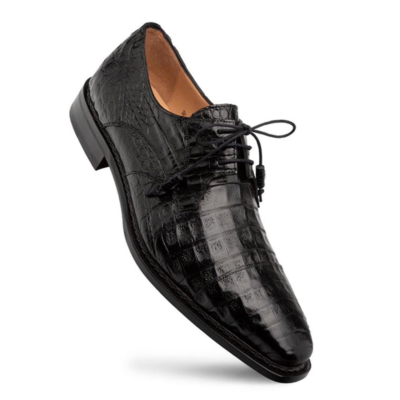 Giovane Fuscus Cap Toe Derby Crocodile Shoes