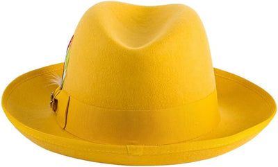 Premium Godfather Homburg Hat in Gold