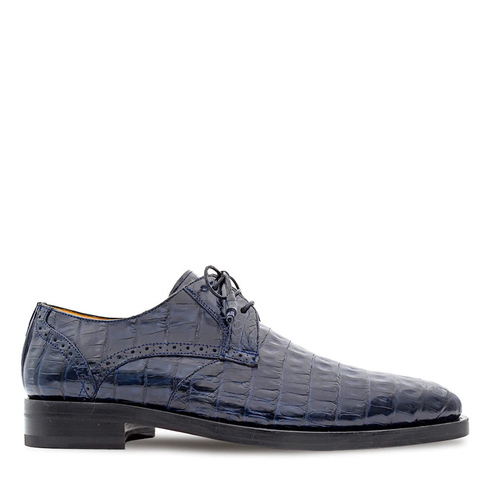 Golfo Plain Toe Crocodile Derby by Mezlan