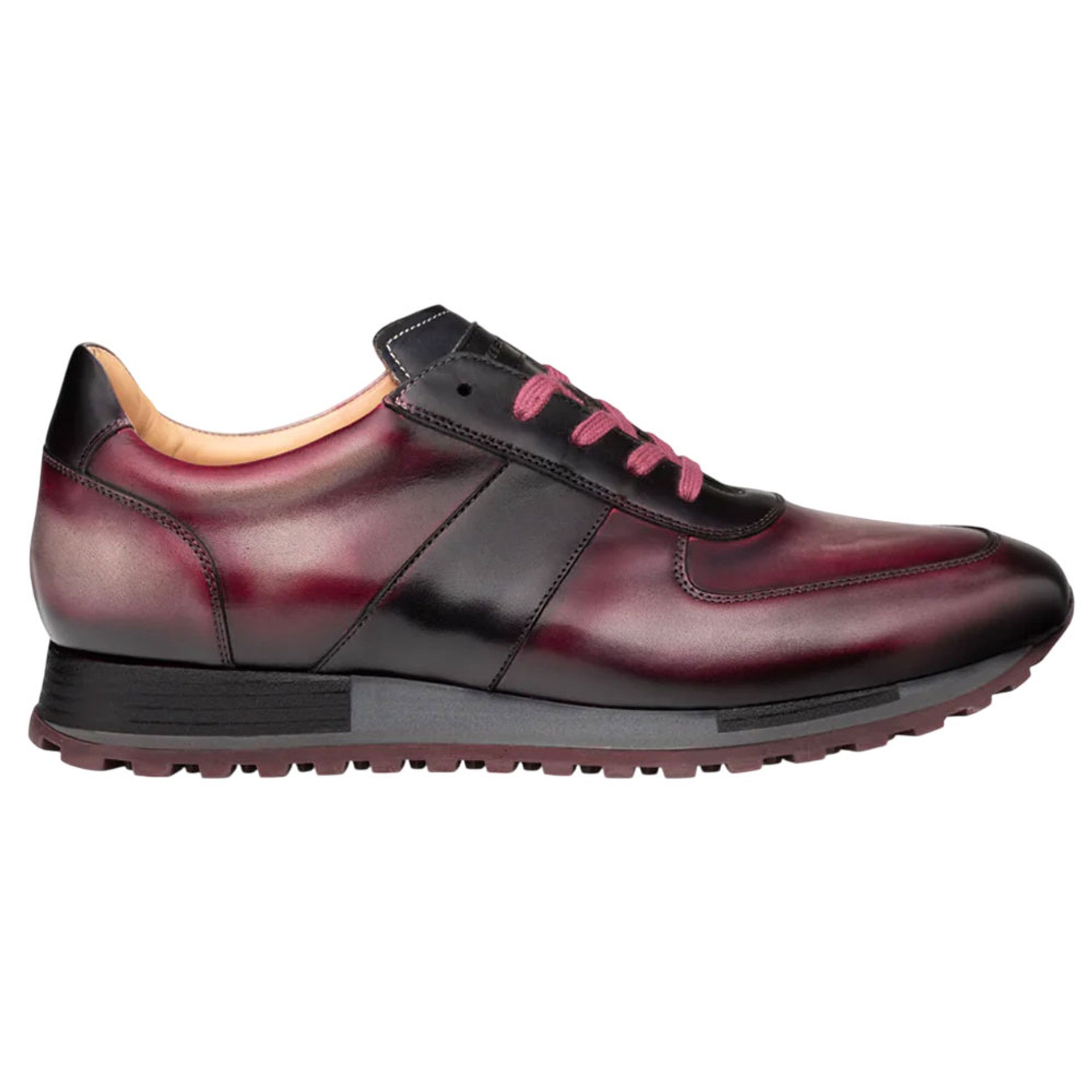 Latini Graphite Multi-Tone Calfskin Sneakers by Mezlan