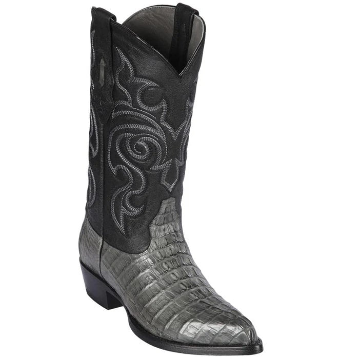 Grey Cayman Tail Cowboy Boots by Los Altos