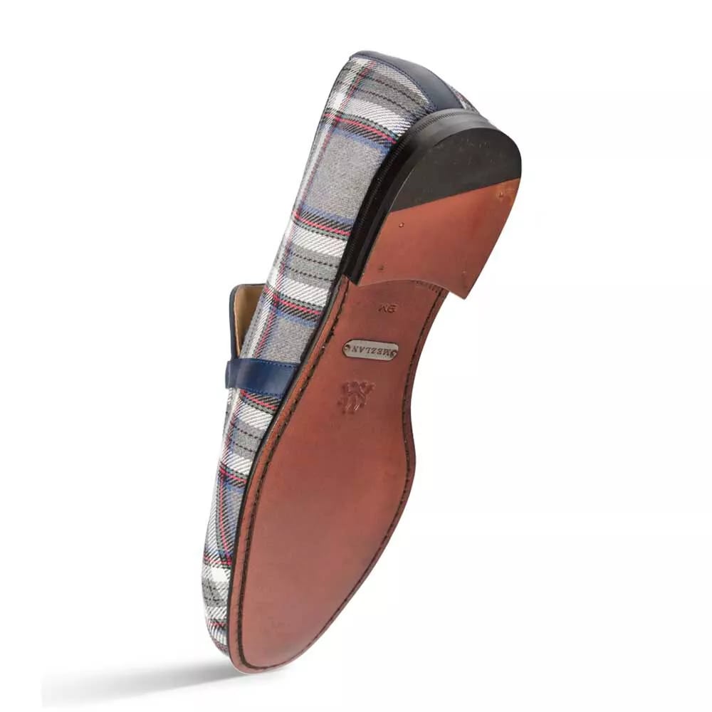 Mezlan Knighton Plaid Apron Toe Mens Moccasin