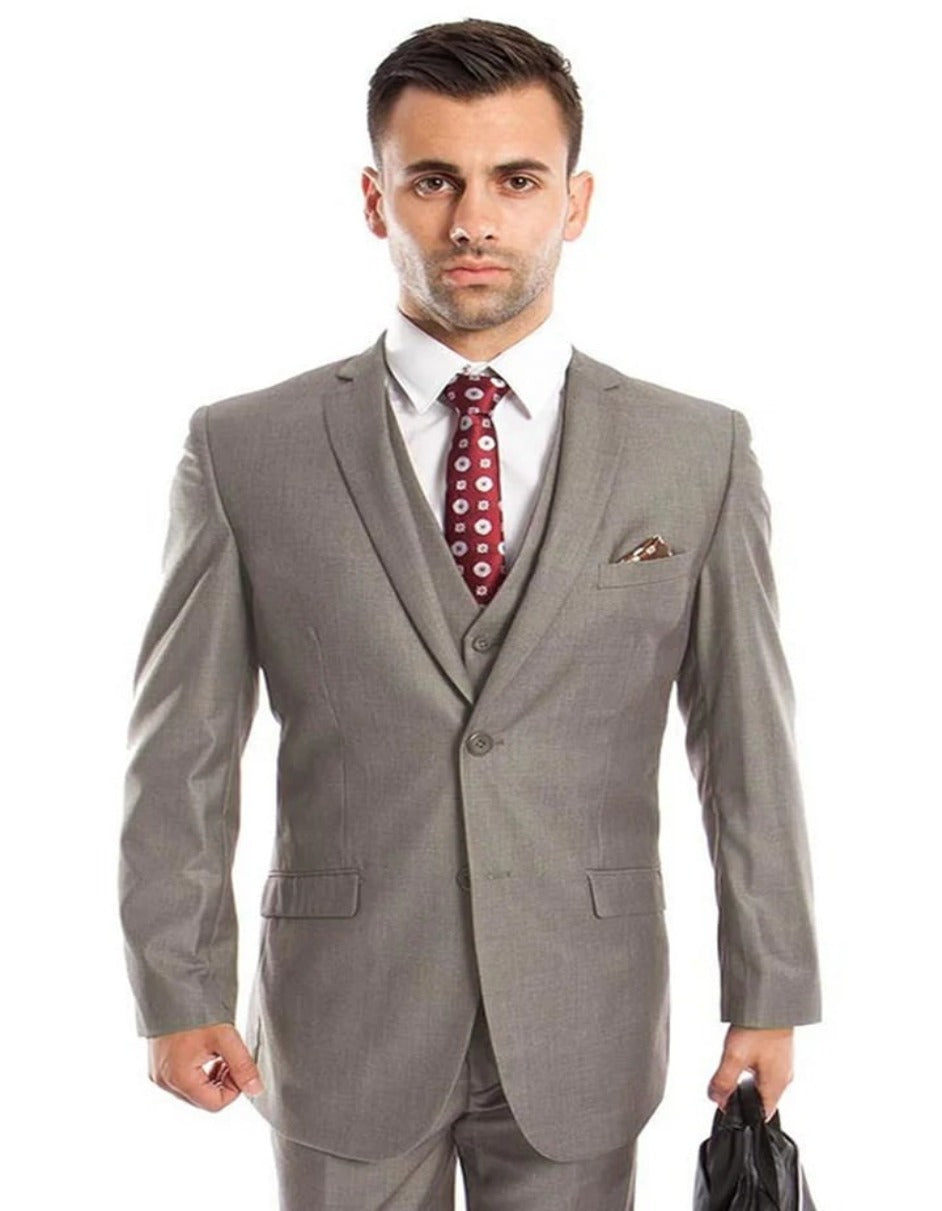 Slim Fit Silver Gray Wedding Suit