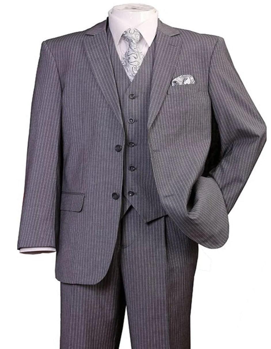 1920s Grey Pinstripe Costume Suit for Men