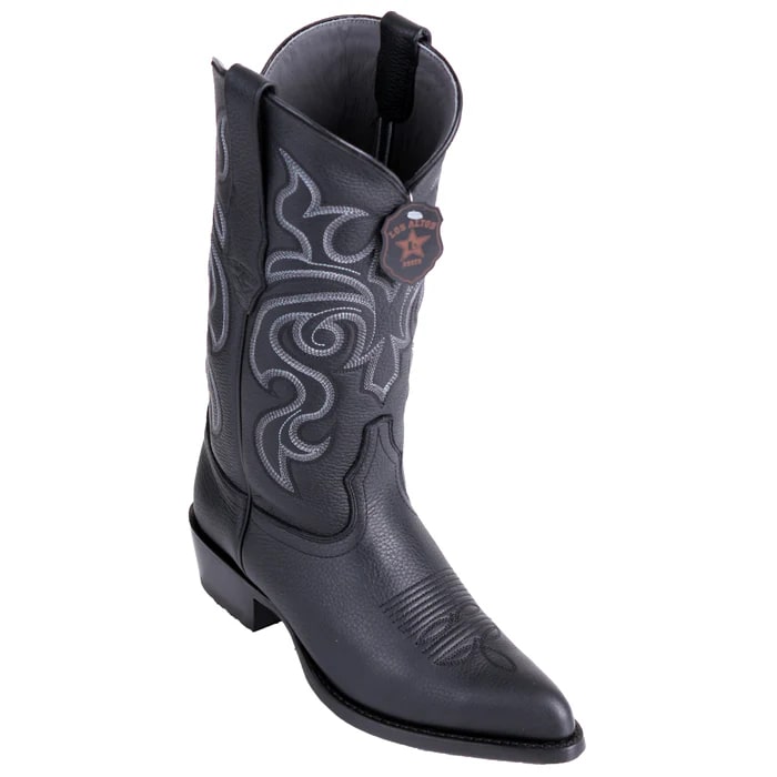 J Toe Western Boots in Grisly Black