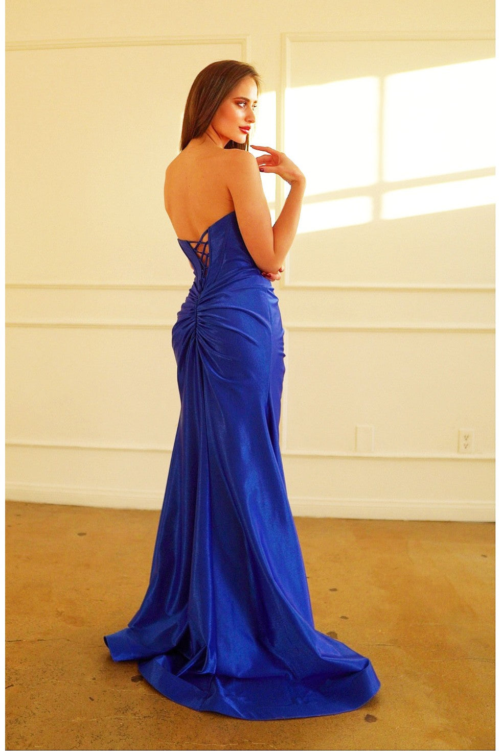 High Couture HC1025 Prom Formal Fitted Long Slit Dress