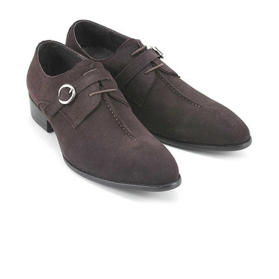 Zota Brown Suede Strap Loafer for Men