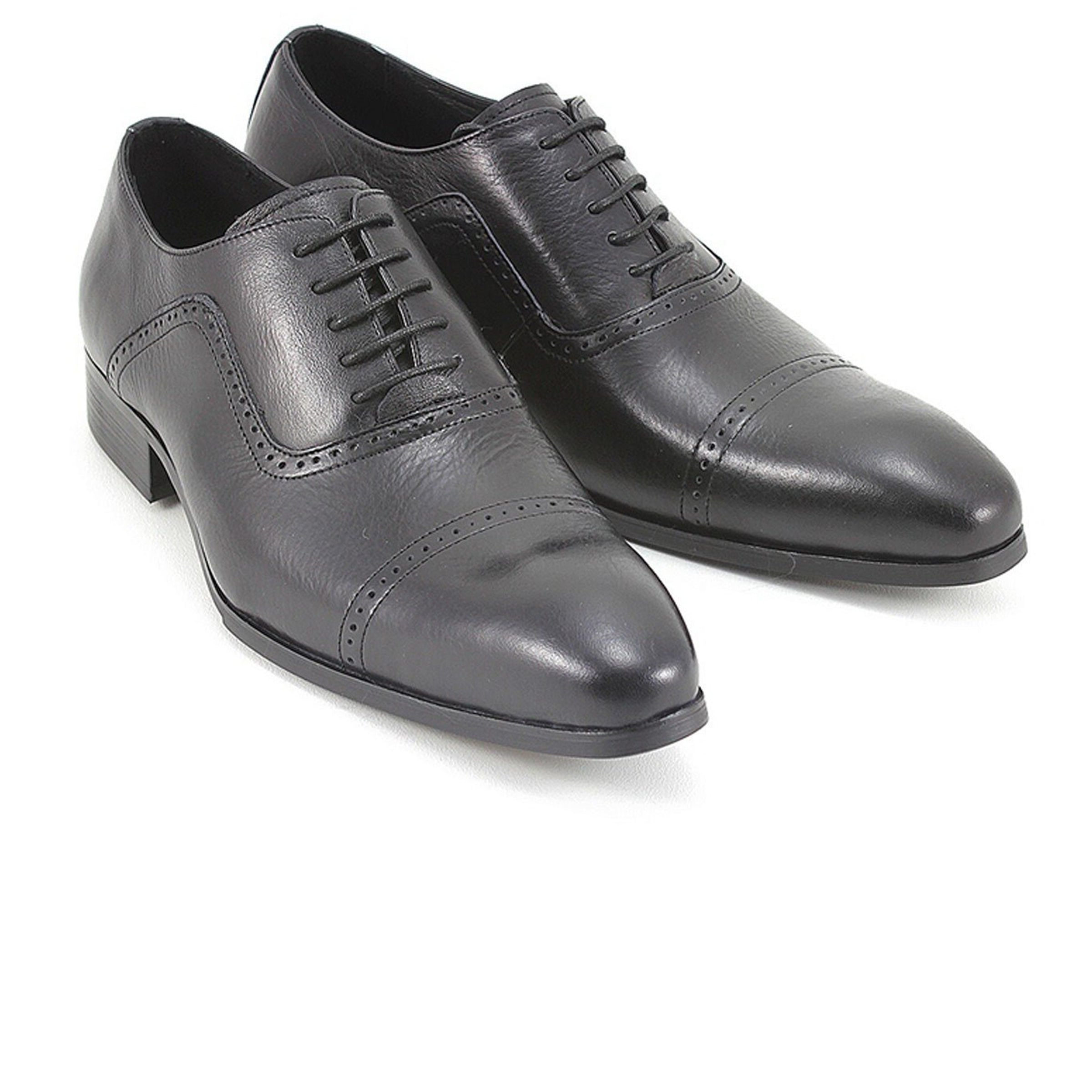 Mens Zota Leather Dress Shoe Oxoford Lace Up in Black