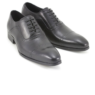Mens Zota Leather Dress Shoe Oxoford Lace Up in Black