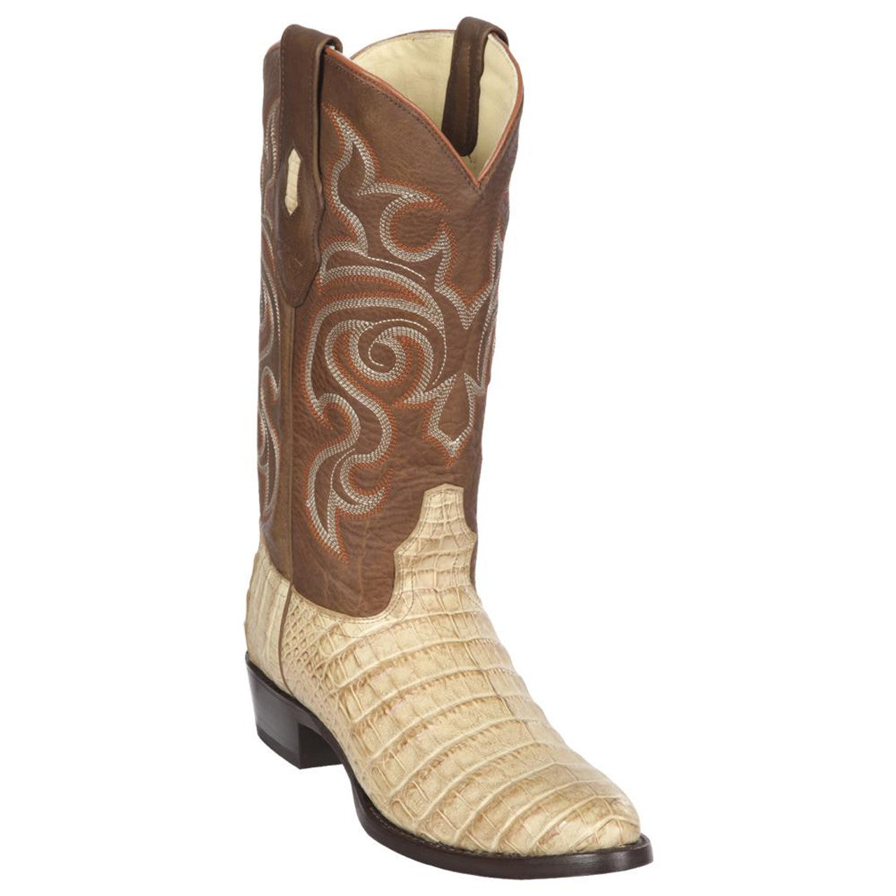 Men's Honey Caiman Belly Round Toe Boot