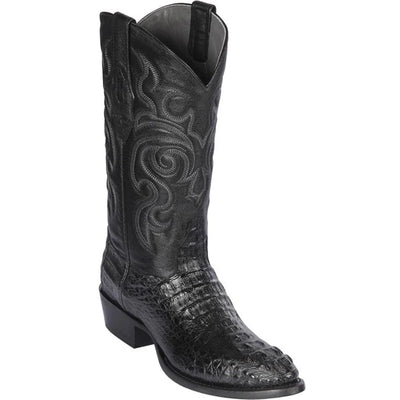 Los Altos Hornback Caiman Cowboy Boots Black