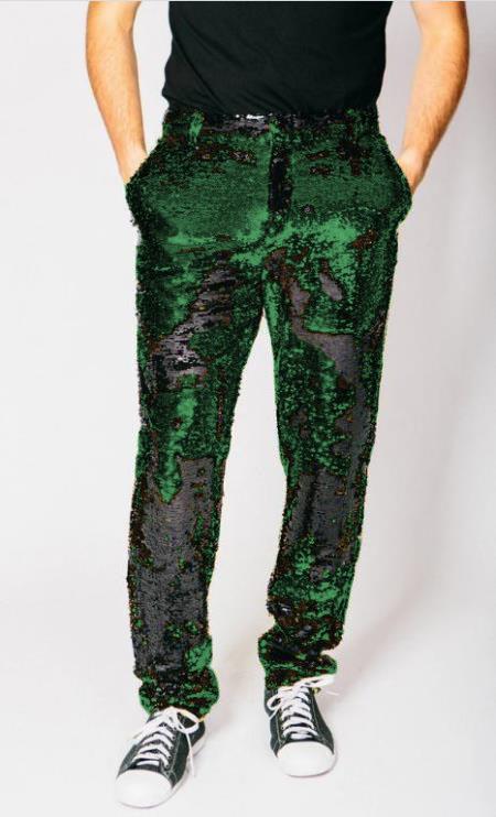 Mens Sequin Pants - Hunter Party Trousers