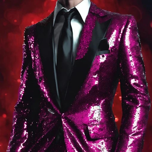 Sequin Tuxedo Suit with Sequin Pants