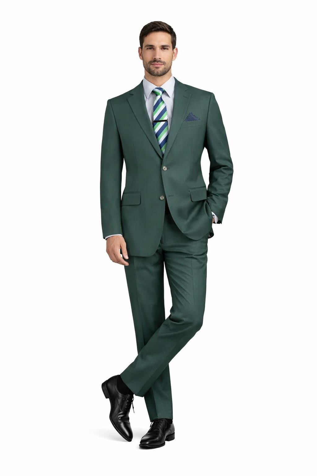 Hunter Green Regular Fit Two Piece Suit