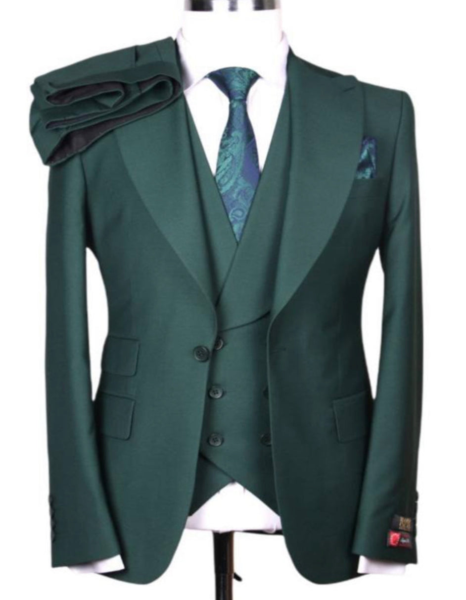 Green Gatsby Double Breasted Vintage Suit