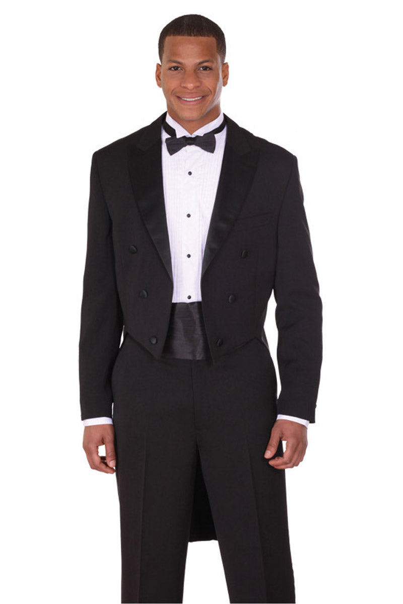 Classic Black Long Tail Tuxedo Coat for Men